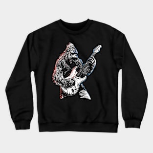 The Sasquatch Guitarist: Bigfoot's Electric Jams Crewneck Sweatshirt